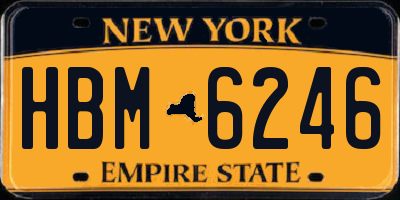 NY license plate HBM6246