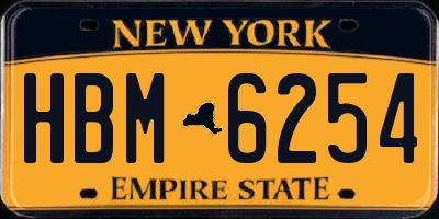 NY license plate HBM6254