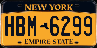 NY license plate HBM6299