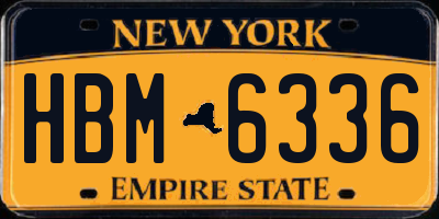 NY license plate HBM6336