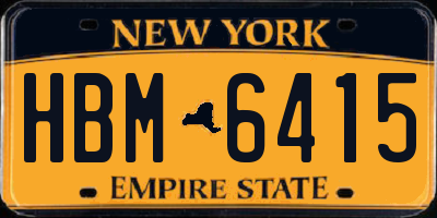 NY license plate HBM6415