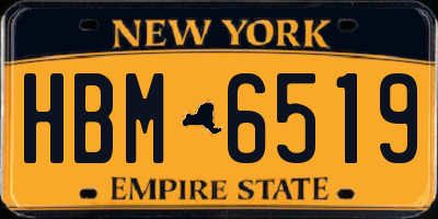 NY license plate HBM6519