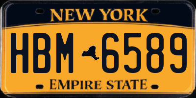 NY license plate HBM6589