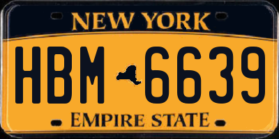 NY license plate HBM6639