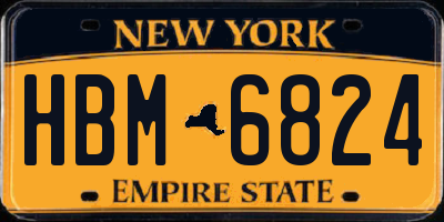 NY license plate HBM6824