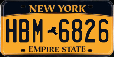 NY license plate HBM6826