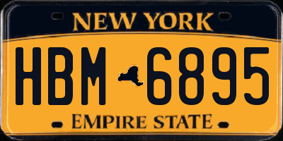 NY license plate HBM6895
