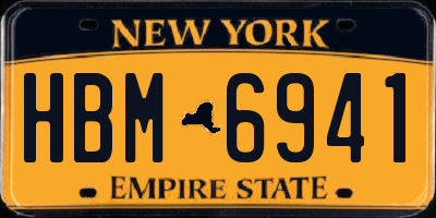 NY license plate HBM6941