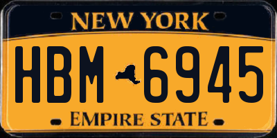 NY license plate HBM6945