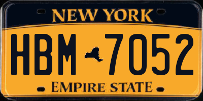 NY license plate HBM7052