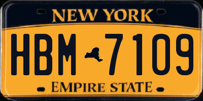 NY license plate HBM7109