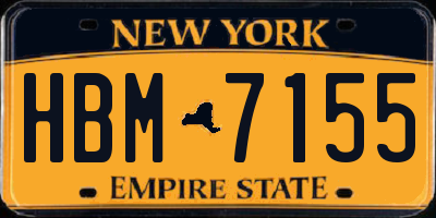NY license plate HBM7155