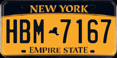 NY license plate HBM7167