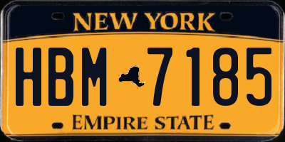 NY license plate HBM7185