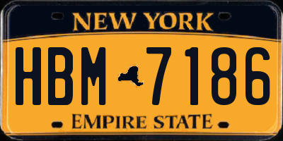 NY license plate HBM7186