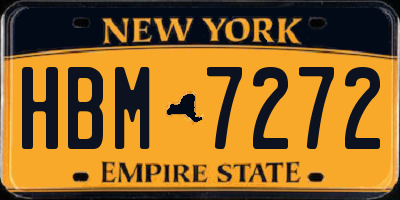 NY license plate HBM7272