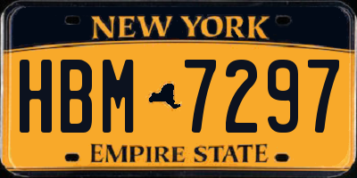 NY license plate HBM7297