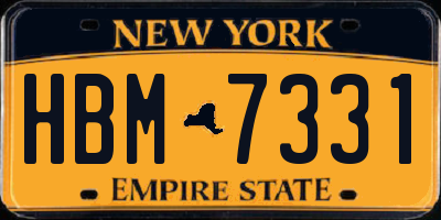 NY license plate HBM7331