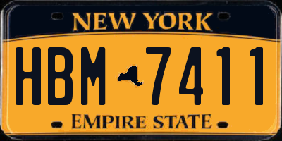 NY license plate HBM7411