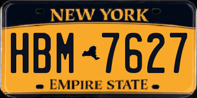 NY license plate HBM7627
