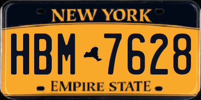 NY license plate HBM7628