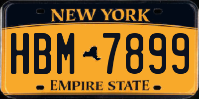 NY license plate HBM7899