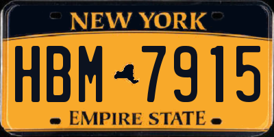 NY license plate HBM7915