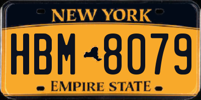 NY license plate HBM8079
