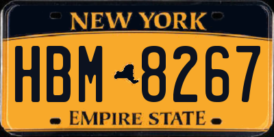 NY license plate HBM8267