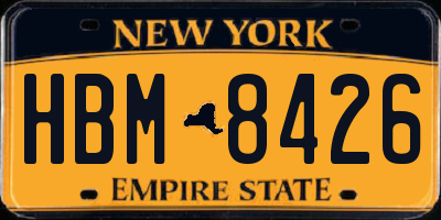 NY license plate HBM8426