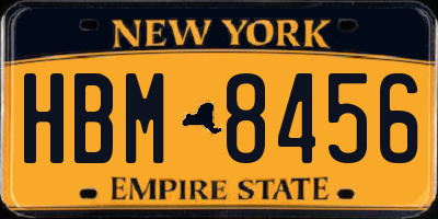 NY license plate HBM8456