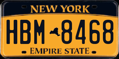 NY license plate HBM8468