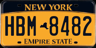 NY license plate HBM8482