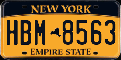 NY license plate HBM8563