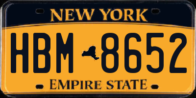 NY license plate HBM8652