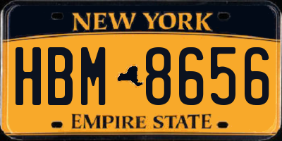 NY license plate HBM8656