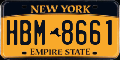 NY license plate HBM8661
