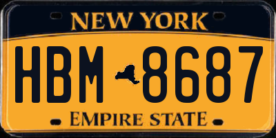 NY license plate HBM8687