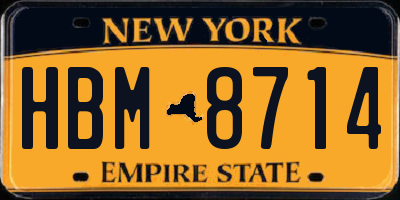 NY license plate HBM8714