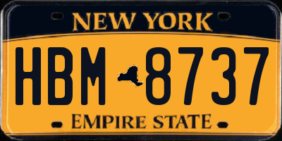 NY license plate HBM8737