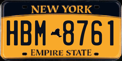 NY license plate HBM8761