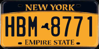NY license plate HBM8771