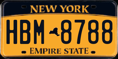 NY license plate HBM8788