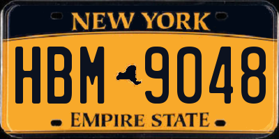 NY license plate HBM9048