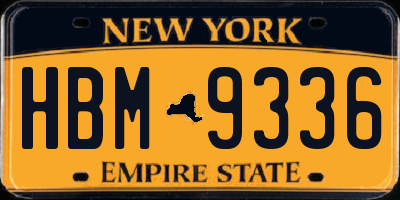 NY license plate HBM9336