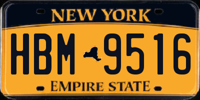 NY license plate HBM9516