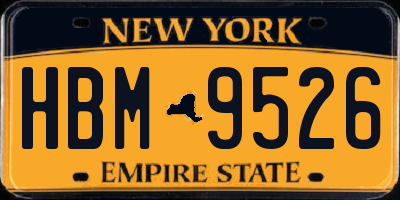NY license plate HBM9526