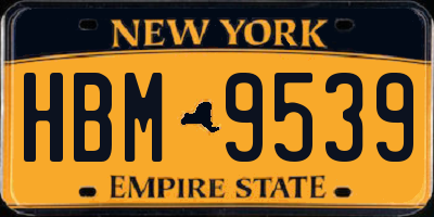 NY license plate HBM9539