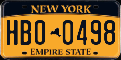 NY license plate HBO0498