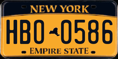 NY license plate HBO0586